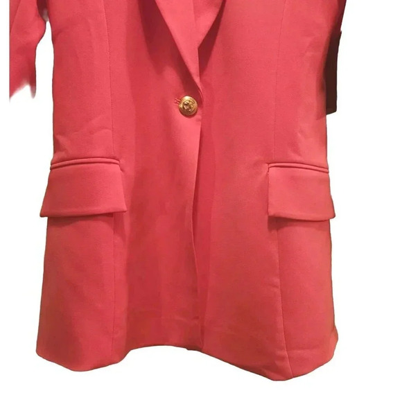 New $695 Retrofete Coat Women Hyper Pink Large Kristen Cutaway Bergdorf Goodman - Picture 13 of 15